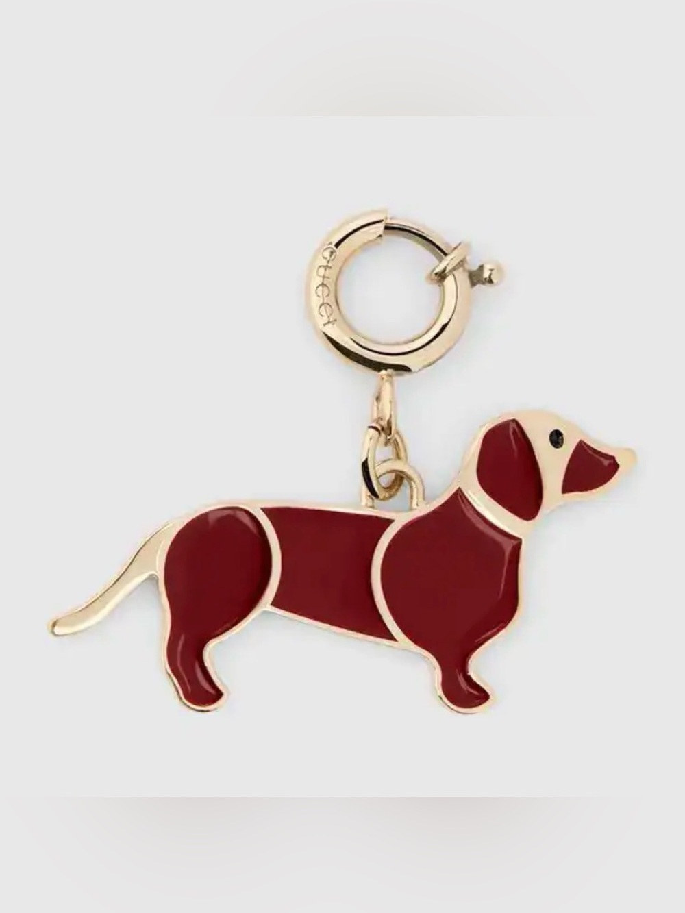 Gucci Enamel Dog Charm